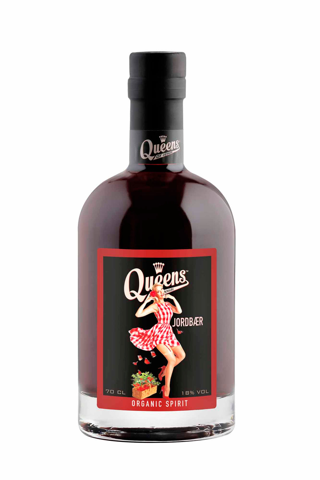 Queens Jordbærlikør med engelsk etikette (70cl)